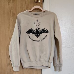 Women's Beige Graphic Sweater